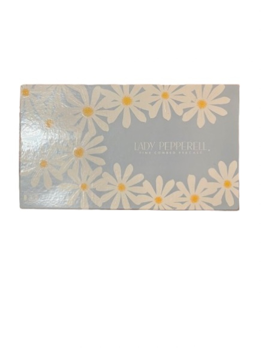 NWT Lady Pepperell Fine Combed Percale Vintage White with Gold Trimmed Sheets